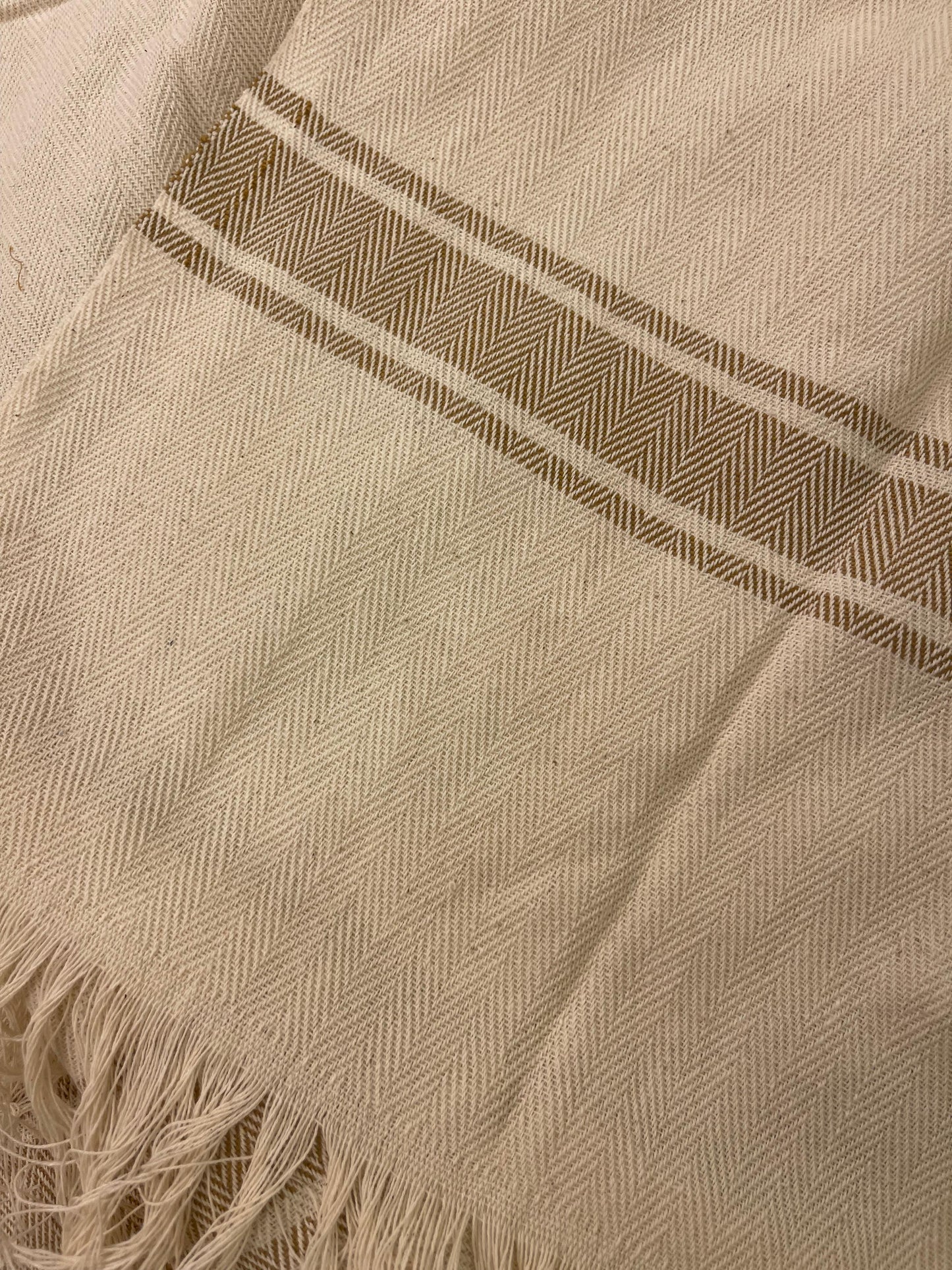 Cotton striped throw