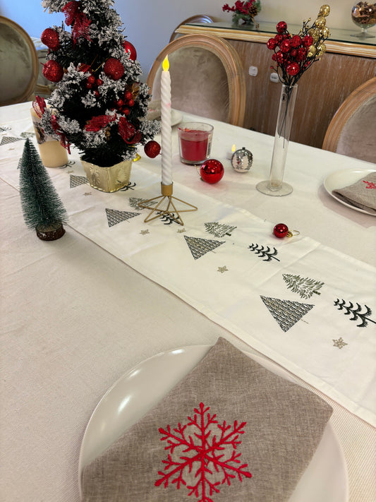 Green X Gold Christmas Tree runner