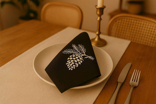 Black Napkin Towels