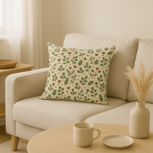 Patterned Cotton Cushion Cover