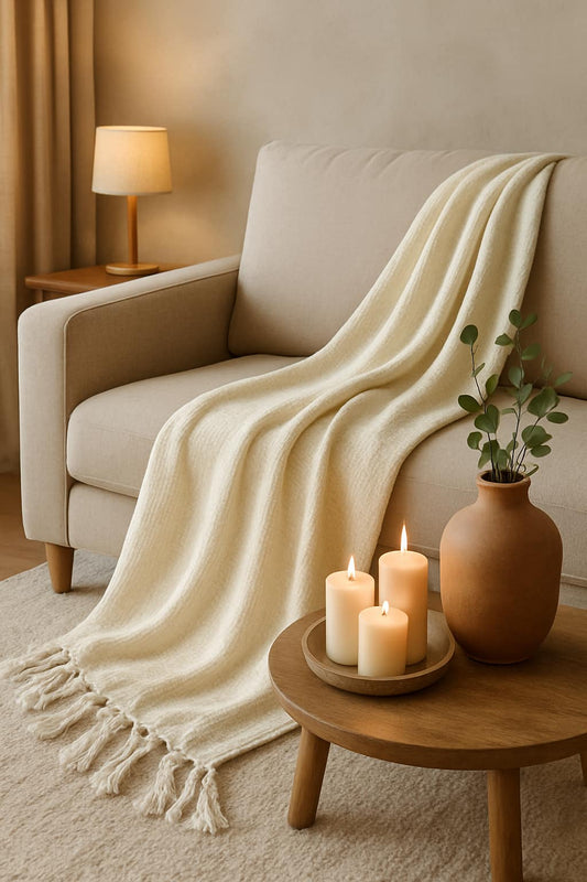 Off White Throw